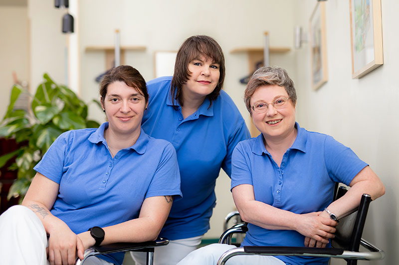 Mitarbeiterinnen der Hausarztpraxis Schuster in Berlin-Friedrichshain